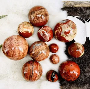 Red Jasper Polished Sphere