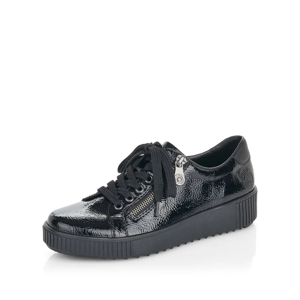 Rieker ladies Flatform Patent Sneaker