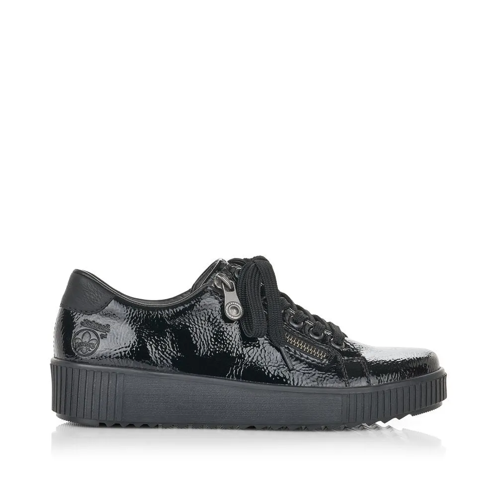Rieker ladies Flatform Patent Sneaker