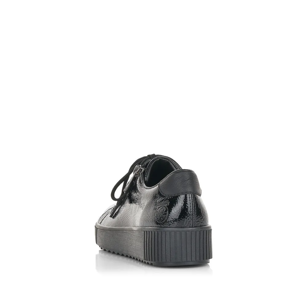 Rieker ladies Flatform Patent Sneaker