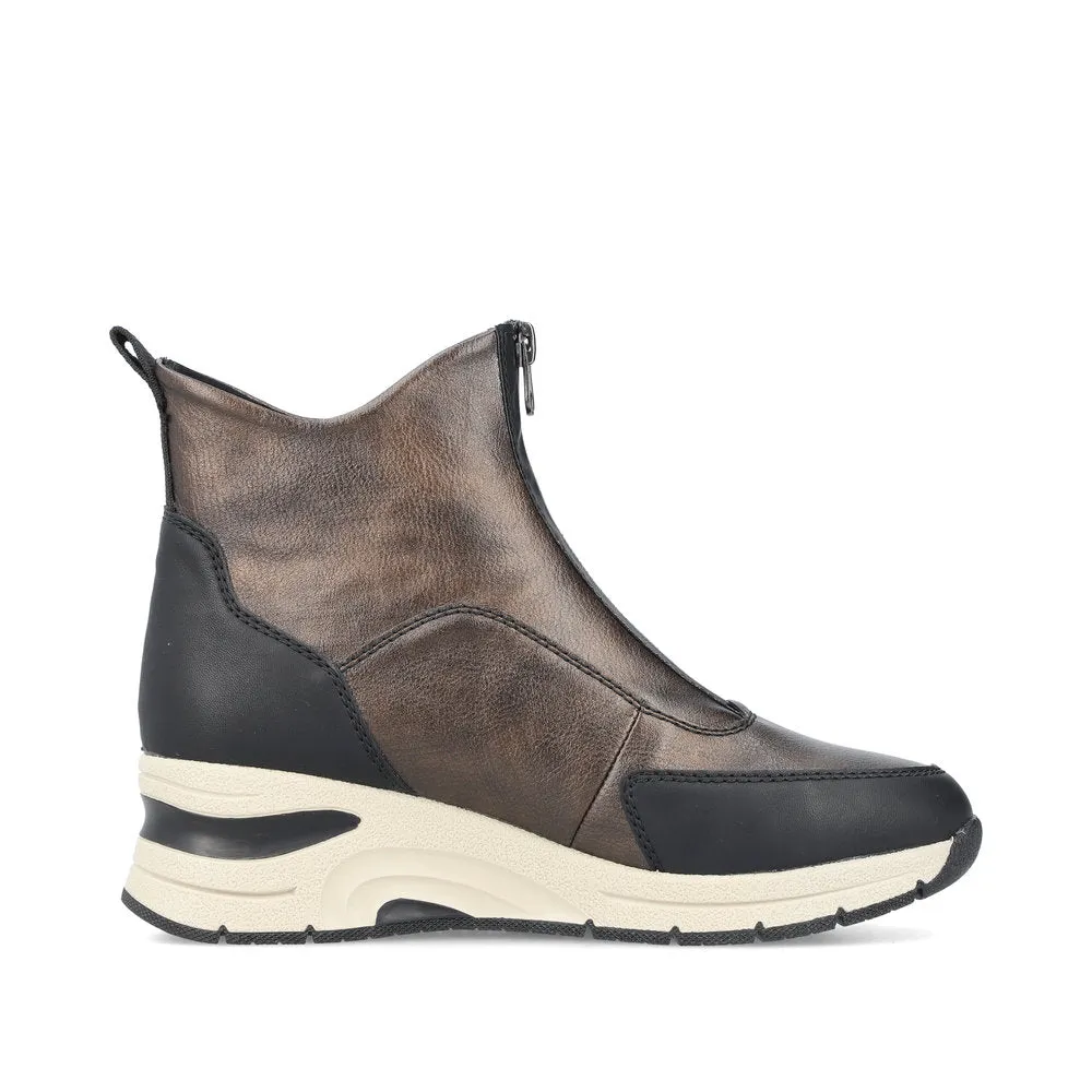 Rieker Ladies Zip Up Front Sneaker Boot