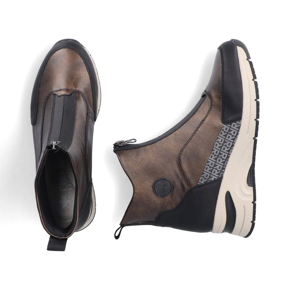 Rieker Ladies Zip Up Front Sneaker Boot
