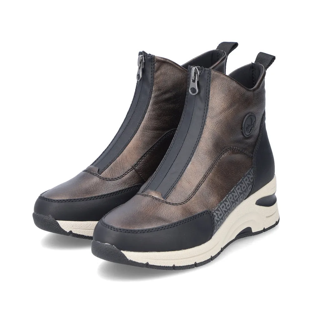 Rieker Ladies Zip Up Front Sneaker Boot