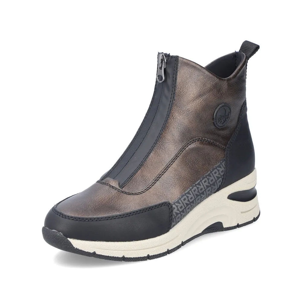 Rieker Ladies Zip Up Front Sneaker Boot