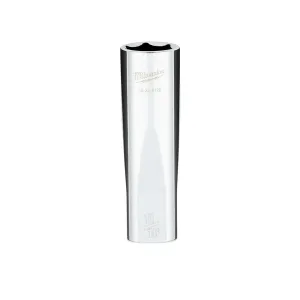 Socket - Milwaukee 1/2 in. Drive 11/16 in. SAE 6-Point Deep Socket with FOUR FLAT™ Sides, 45-34-9129