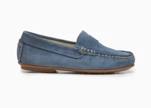 Suede Penny Loafers in Blue