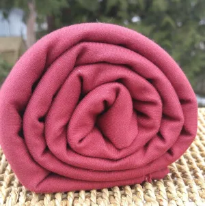 Tawny Port Bamboo Stretch French Terry  Fabric Wholesale