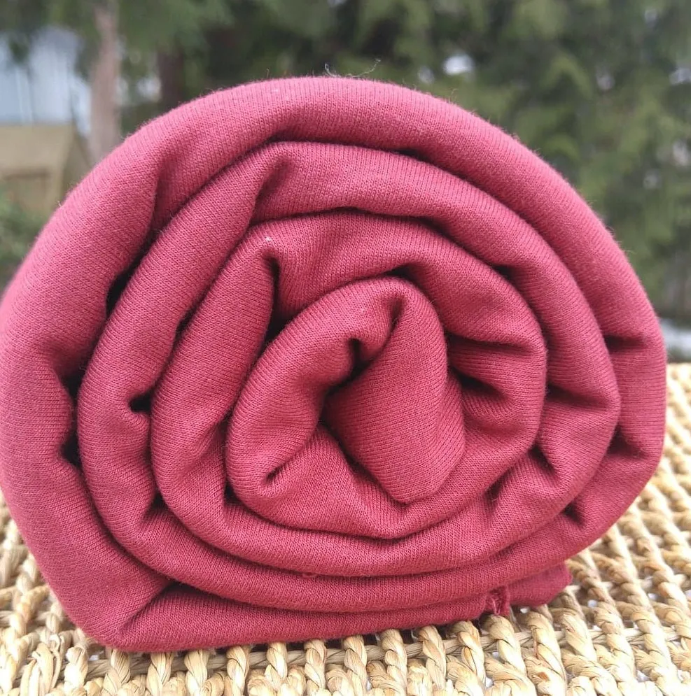 Tawny Port Bamboo Stretch French Terry  Fabric Wholesale