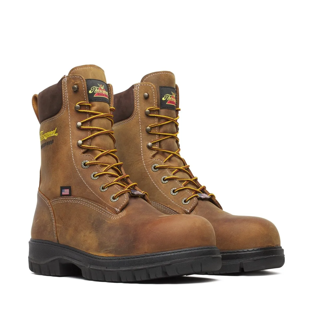 Thorogood Men's 8" Genesis Series Chestnut Waterproof Nano Comp Toe Work Boot