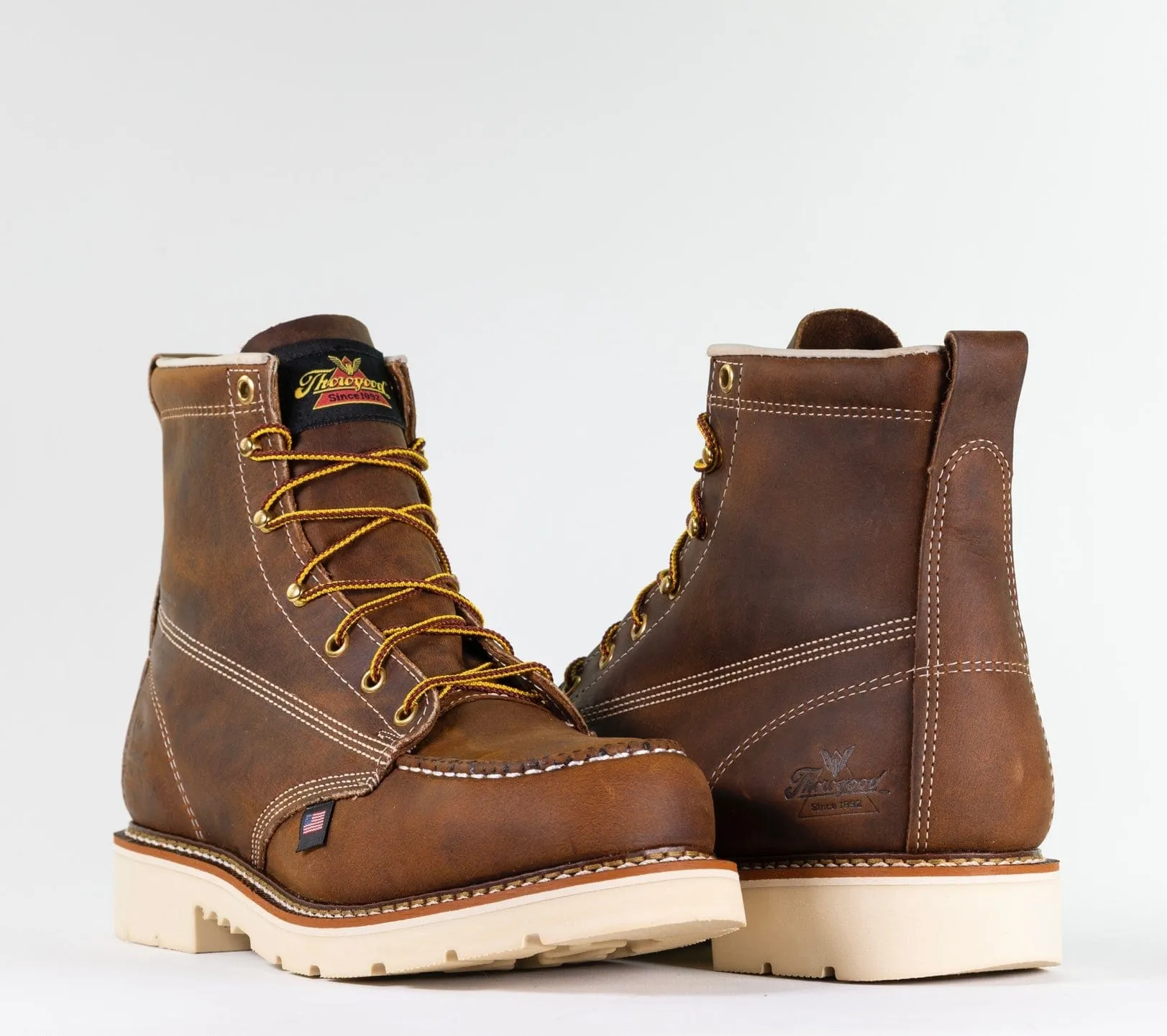 Thorogood Men’s American Heritage 6” Trail Crazy Horse Safety Toe- Moc Toe Maxwear