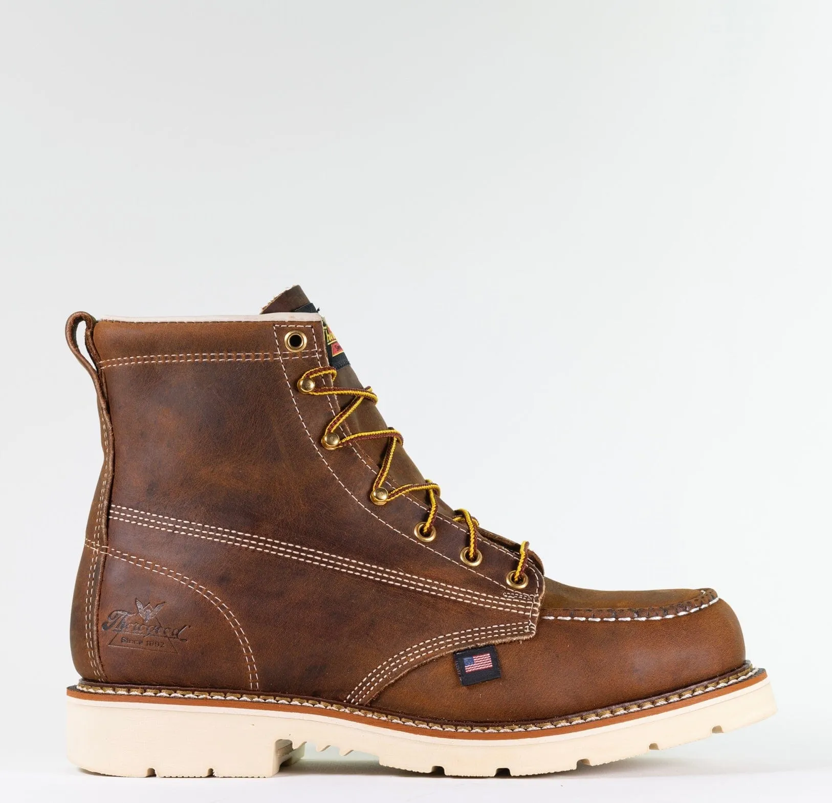 Thorogood Men’s American Heritage 6” Trail Crazy Horse Safety Toe- Moc Toe Maxwear