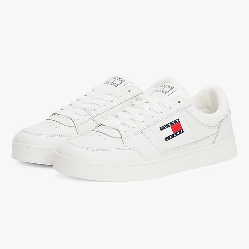 Tonal Logo Leather Cupsole Trainers TOM148