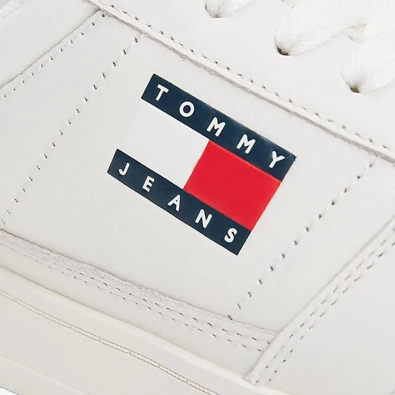 Tonal Logo Leather Cupsole Trainers TOM148