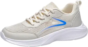 Women Tennis Shoes Fashion Running Sneaker Breathable Lace-Up Walking Shoes Non Slip Workout Shoes for Indoor Outdoor Gym