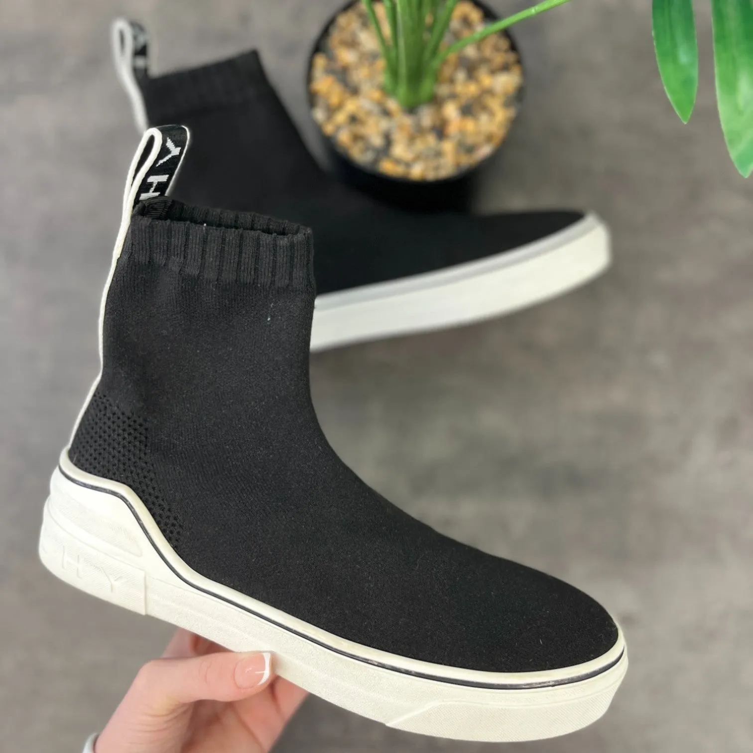 Women's George V Sock High Trainers Black Size EU 37 / UK 4