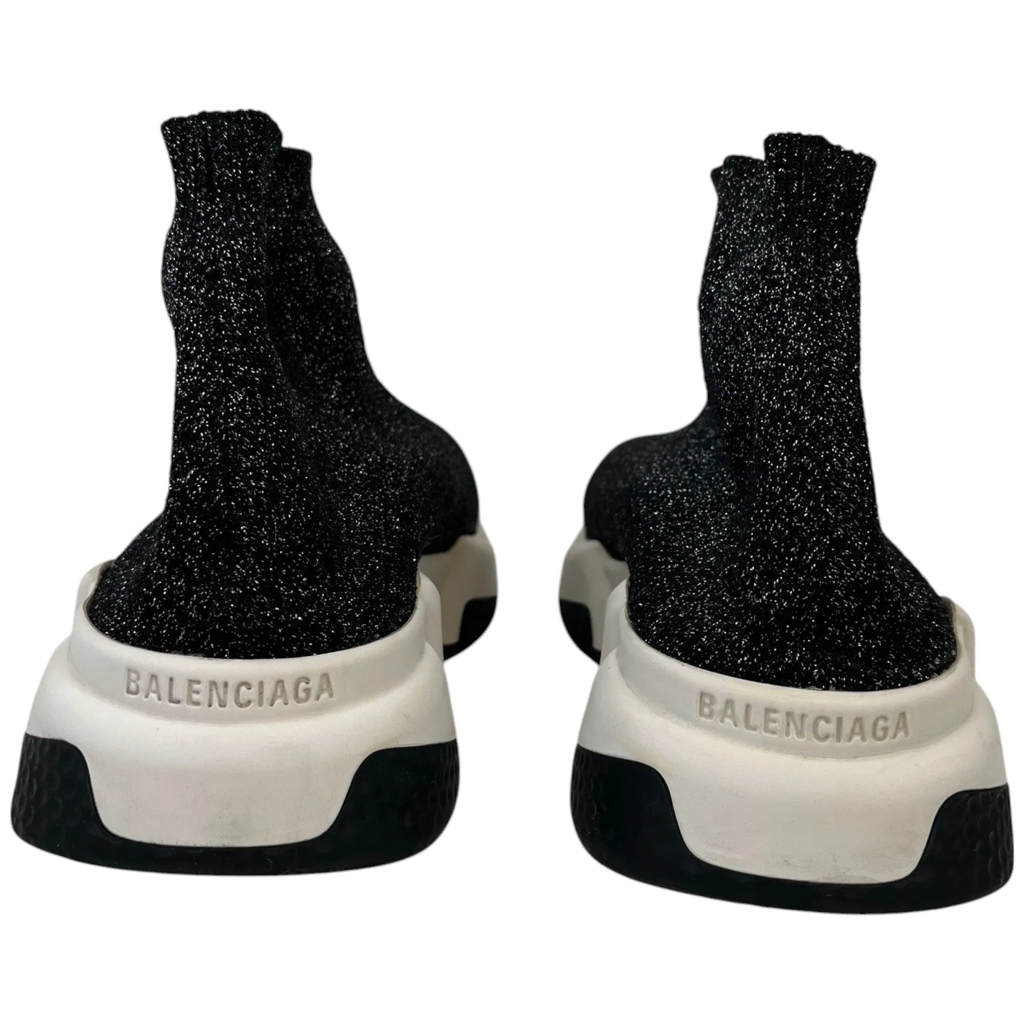 Women's Glitter Speed Sock High Trainers Black Size EU 37 / UK 4