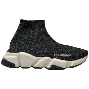 Women's Glitter Speed Sock High Trainers Black Size EU 37 / UK 4
